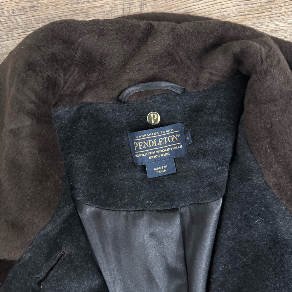 Pendleton • Wool Coat Brown Button Front Japan Li… - image 3